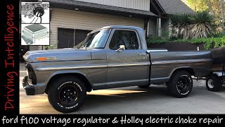 How To Diagnose amp Replace Voltage Regulator amp Holley Carburetor Electric Choke Adjustment Ford F100 [upl. by Ybrik]