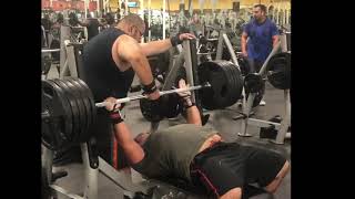 Raw 495 bench press with 315 for 21 reps [upl. by Acinnej795]