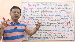 Fibrinolytics or Thrombolytic Part01  Classification amp Mechanism of Action of Fibrinolytics [upl. by Gnuj]