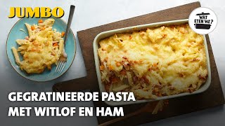 Wat eten we Gegratineerde pasta met witlof en ham [upl. by Primrose]