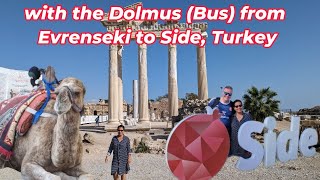 JuTube สะใภ้เยอรมัน นั่งรถประจำทาง พาชมเมืองเก่า with the Dolmus from Evrenseki to Side Turkey [upl. by Hannavas]