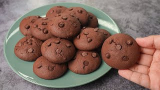 Easy Double Chocolate Chip Cookies Recipe at Home  Yummy [upl. by Rustie917]