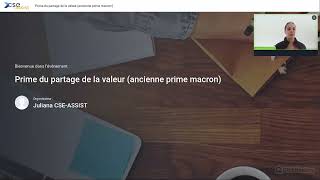 Webinar du 18 janvier 2024 Prime du partage de la valeur ancienne prime macron [upl. by Blynn185]