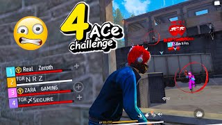 4 Ace Challenge Can I  quot V Badge quot Players Shocked 🤐 Ft zeroth01ff ZaraGamiing [upl. by Nuoras]