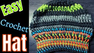 Mens Crochet Hat Tutorial  Combining Crochet with Tunisian Crochet by Atreyu Crochet [upl. by Vania]