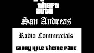 Grand Theft Auto San Andreas  Radio Commercials Glory Hole Theme Park 1 Giant Rodent [upl. by Maon]