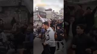 Syrians Celebrate by Toppling Hafez alAssad Statue in Latakia [upl. by Nwahsyd306]