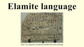 Elamite language [upl. by Teodora688]