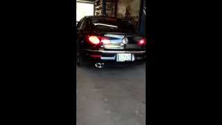 Volkswagen cc 20tsi 25quot catback  cat delete  resonator delete  aftermarket muffler  start up [upl. by Ardeth]