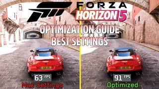 Forza Horizon 5 2024  OPTIMIZATION GUIDE  Every Setting Tested  Best Settings [upl. by Johnsten396]