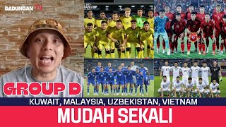 Grup mudah Malaysia Vietnam Kuwait bersaing lolos bersama Uzbekistan [upl. by Llenreb276]