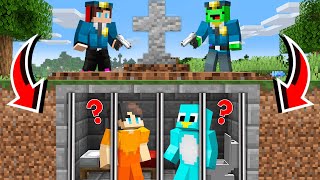 How Milo and Chip ESCAPE from Maizen PRISON in GRAVE Buried Alive PRISON BREAK CHALLENGE [upl. by Inirt312]