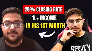 How Sidharth Hit a 28 Call to Close Rate and Earned 1L in His First Month of Remote Closing [upl. by Mona]