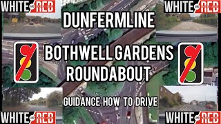 Bothwell Gardens Roundabout  Dunfermline  Guidance how to drive without traffic lights [upl. by Adnic]