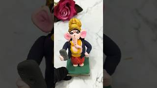 How to make Bappa with air dry clay at home ❤️🙏🏻 shorts [upl. by Ahsemrak961]