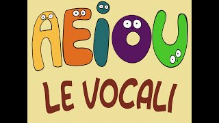 LE VOCALI IN ITALIANO CON DIVISIONE IN SILLABE PER BAMBINI ITALIAN VOWELS FOR KIDS  意大利语元音，音节。 [upl. by Sirref404]