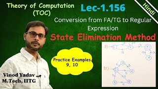 L1156  Examples Conversion from FA to Regular Expression State Elimination Method [upl. by Trici34]