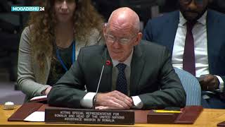 UN Envoy to Somalia James Swan briefed the UN Security Council on the current situation in Somalia [upl. by Amaty]