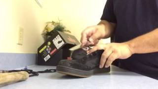 Removing the steel toe of a work shoe [upl. by Annoyi]