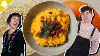 Herbstliches Kürbisrisotto  einfach und unwiderstehlich lecker 🍂 [upl. by Amando]