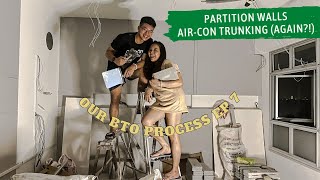 PARTITION amp SHIFTING OF AIRCON  3ROOM HDB TOP FLOOR 🏠  OUR BTO PROCESS EP7 [upl. by Niwrehs657]