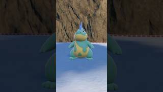 Shiny Totodile evolves into Shiny Croconaw pokemon pokemonlegendsarceus [upl. by Romanas]