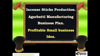 Incense Sticks Production Agarbatti Manufacturing Business Plan [upl. by Akapol]