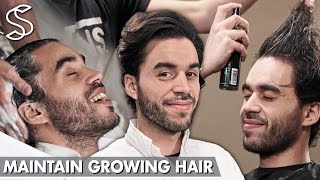 Maintain Growing Hair  How to cut your hair while growing it longer  Mens Hair [upl. by Xeno]