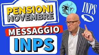 🟣 PENSIONI NOVEMBRE 👉 MESSAGGIO UFFICIALE INPS 📄 GUIDA DETTAGLI PAGAMENTO ✅ [upl. by Desberg998]