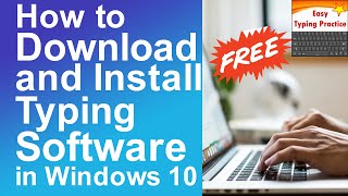 How to Download and install typing software in windows 10 free [upl. by Aisile]