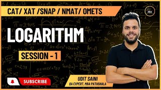 Logarithm Basic to Advanced  Session 01  CAT  OMETs  Udit Saini [upl. by Chivers]