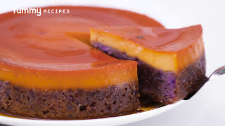 Ube Leche Flan Cake Recipe  Yummy Ph [upl. by Aikrehs]