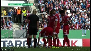 Franck Ribery unties refs lace before scoring freekick [upl. by Larkin]