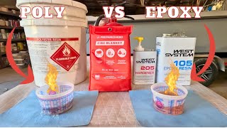 FIRE HAZARD WILL POLYESTER and EPOXY RESIN IGNITE LETS TEST IT AND FIND OUT [upl. by Nomyar]