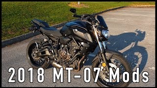 2018 Yamaha MT07  Modifications [upl. by Sorac841]