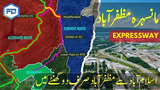 Mansehra Muzaffrabad Motorway Map  Mansehra to Muzaffarabad Road  Islamabad to Muzaffarabad Route [upl. by Enitsua]