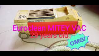 Euroclean MITEY VAC OLD VACUUM CLEANER 29 YEARS OLD EUREKA FORBES VACUUM CLEANER1992 model [upl. by Llerrah451]