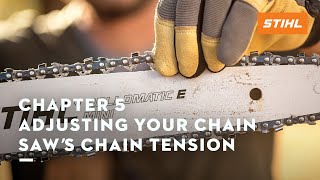 Chapter 5 Adjusting Your Chain Saw’s Chain Tension  STIHL Tutorial [upl. by Clintock]