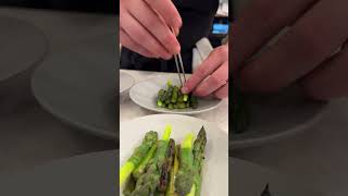 Grilled Asparagus with Osetra Caviar asparagus caviar finedining [upl. by Lladnew884]