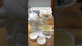 Ấm Trà Men Sứ Trắng Cao Cấp phatra homedecor uongtra coffee tea amchen amtra [upl. by Rintoul]