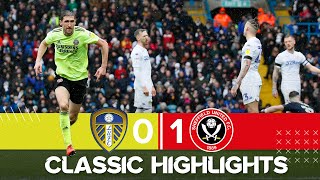 Leeds United 0  1 Sheffield United  Classic Highlights  Chris Basham goal and Casilla Red Card [upl. by Goeselt]