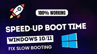 How to Speedup Boot Time in Windows 1011  how to fix slow boot time in windows 1011 [upl. by Lomaj641]