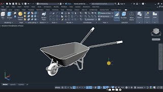 HOW TO DESIGN WHEELBARROW IN AUTOCAD [upl. by Ephrem189]