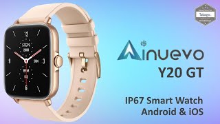 Ainuevo Y20GT Smartwatch  App DaFit  Android amp iOS  Montre connectée IP67  Unboxing [upl. by Magdalen585]