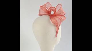 Coral Looped Fascinator [upl. by Enerahs]