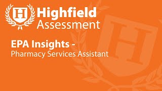 EPA Insights Pharmacy Services Assistant [upl. by Felicdad]