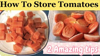 How to save tomatoes for long time  Simple steps to freezing tomatoes whole  Freezing tomatoes [upl. by Admana818]