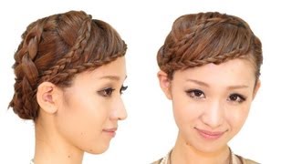 自分でできる 前髪W編み込みアップスタイル 山下 珠美【ヘアアレンジ】hair arrange tutorial [upl. by Cho]