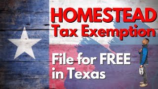 How To File Texas Homestead Exemption for FREE [upl. by Gee]