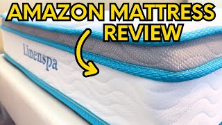 LINENSPA 8 Inch Memory Foam and Innerspring Hybrid Mattress – Bed in a Box – A Quick Review [upl. by Enaek]